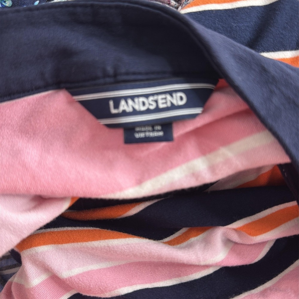 Lands' End Dress Womens Medium Striped Maxi Tank Jersey Summer Travel Casual - Picture 3 of 11
